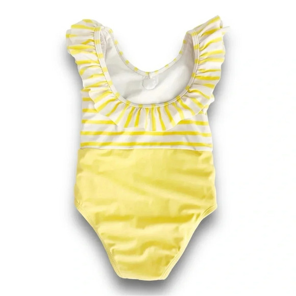 Janie & Jack | Ruffle Striped Swimsuit (3) 💛 - Picture 4 of 8